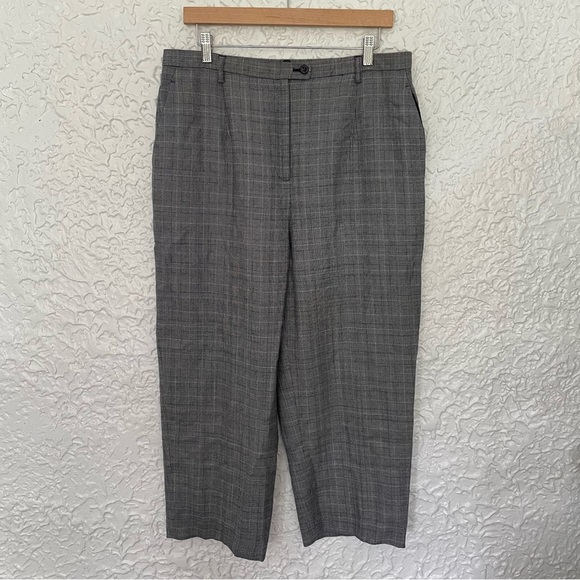 Vintage Pendleton Women’s Wool Plaid Trousers Gray Size 16 - Picture 2 of 10
